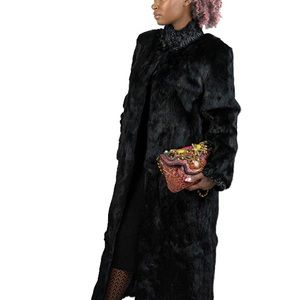 177. NWT WOMENS SHERRILL & BROS. FRAN S GENUINE RABBIT FUR JACKET